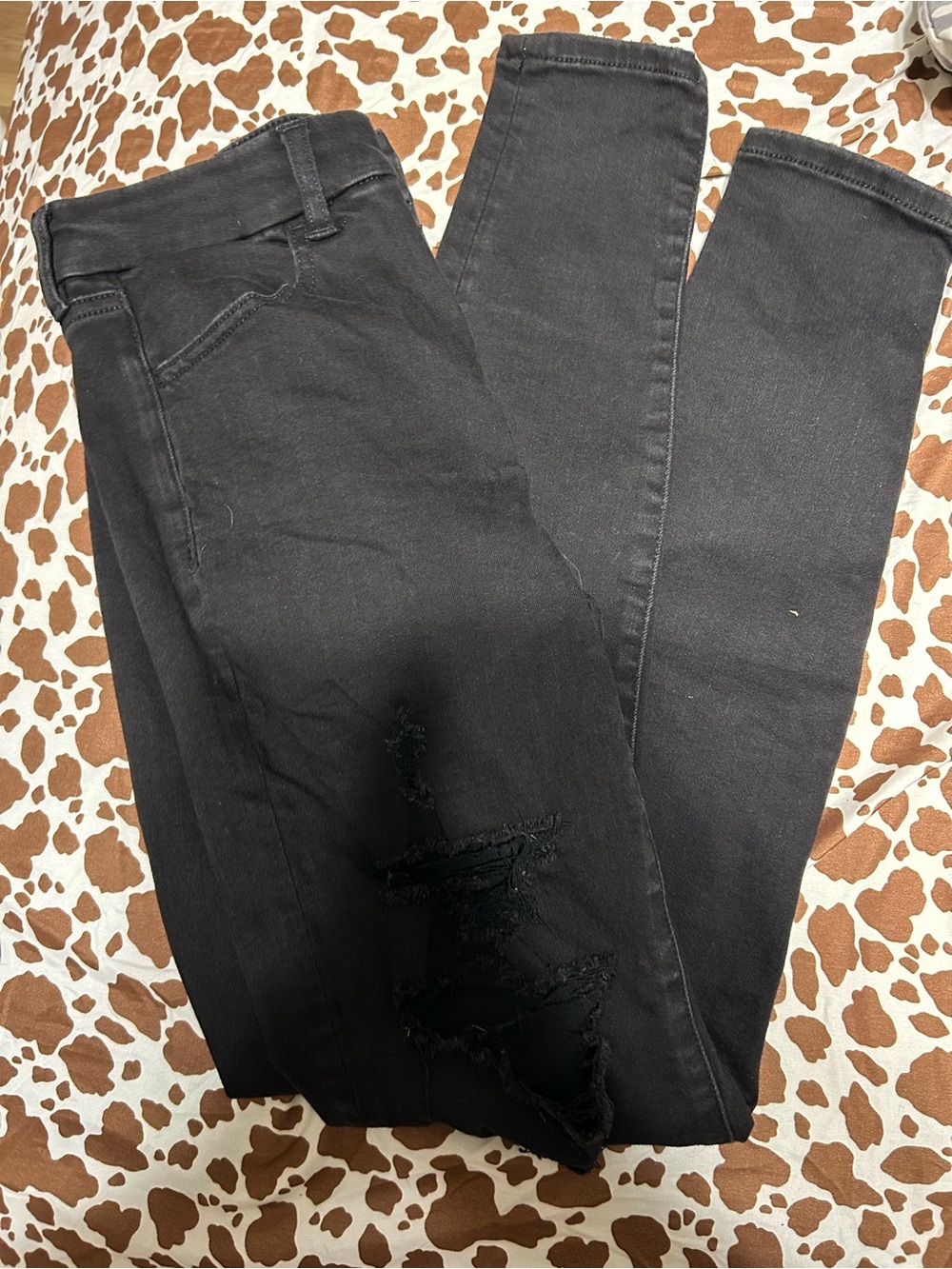 American Eagle Outfitters Black Women’s Skinny Ripped Jeans